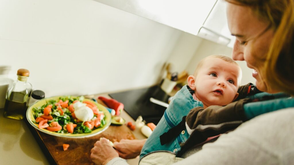 Baby Carrier keeps your hands free while being close to your baby.