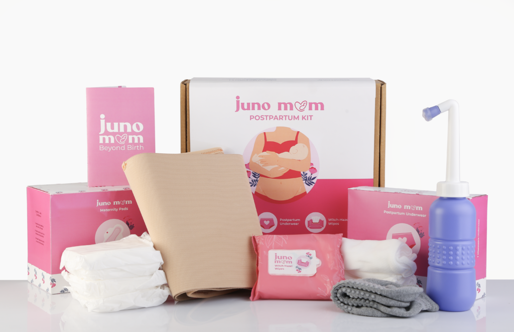 Postpartum kit for hospital bag